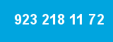923 218 11 72 923 218 11 72
